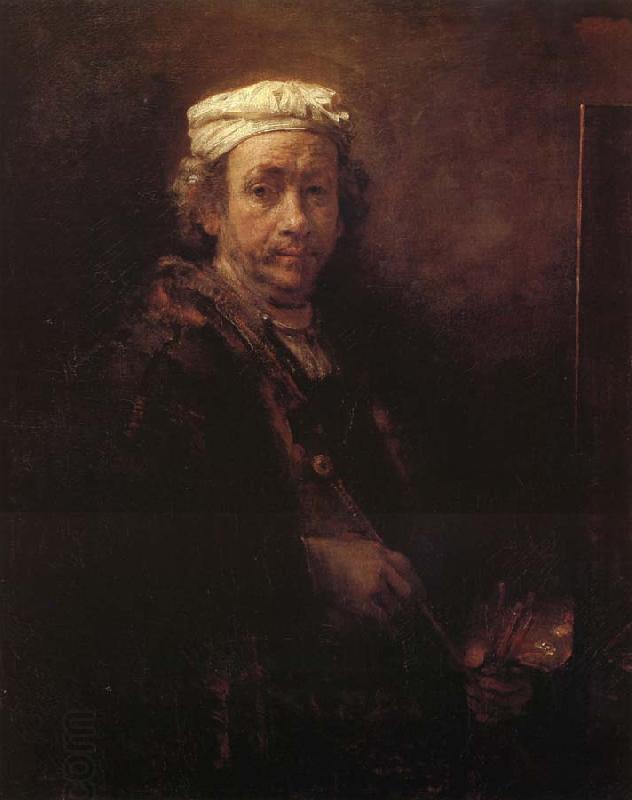 Rembrandt van rijn Autoportrait au chevalet China oil painting art